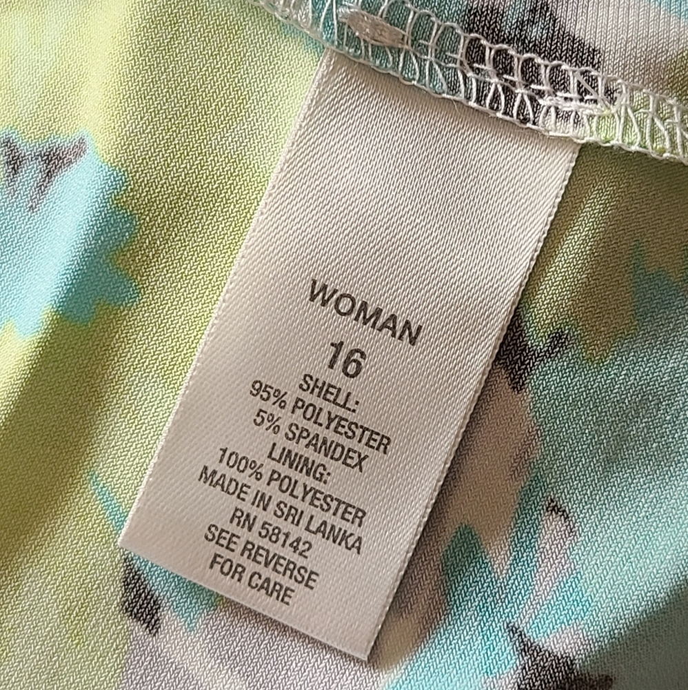 DressBarn Summer Cap Sleeve Flare Dress Sz 16 Knee Length - Picture 5 of 6